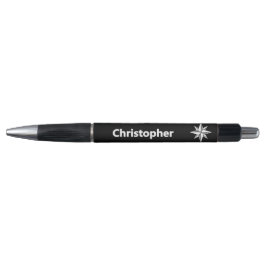 Bolígrafo West Wind Postcards Compass Custom Black White Pen