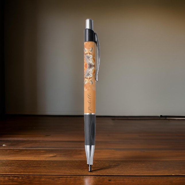 Bolígrafo Whimsical Fox - Naranja Trendy Name Pen (Subido por el creador)