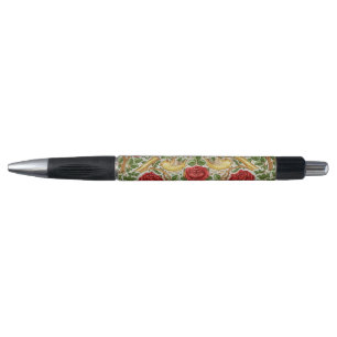 Bolígrafo William Morris Rosa y Pájaros Chintz Rojo