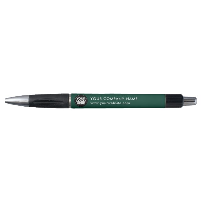 Bolígrafo Your Business Logo Dark Green Promotional Pen (Anverso)