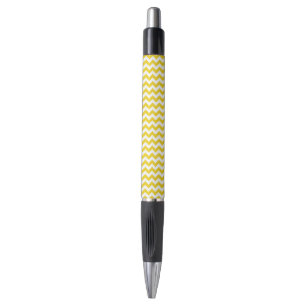 Bolígrafo Zigzag amarillo, chevron amarillo, patrón geométri
