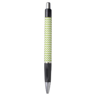 Bolígrafo Zigzag verde, Chevron verde, patrón geométrico