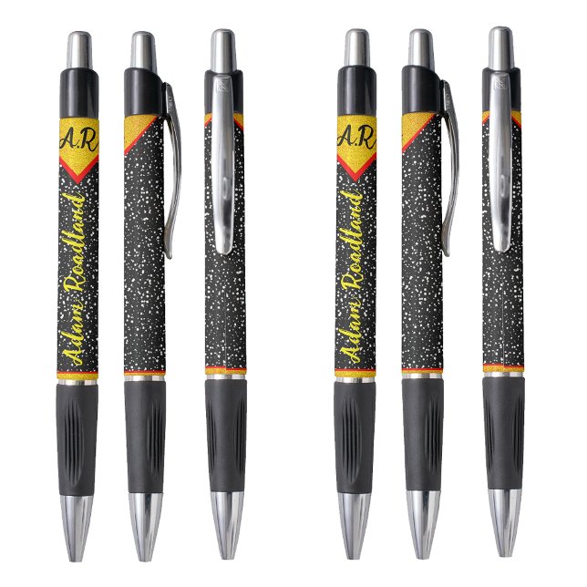 Bolígrafos con nombre y monograma inicial personal (Elegant personalized pens
Luxury monogram name)