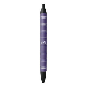 Bolígrafos de monograma personalizado de franjas v