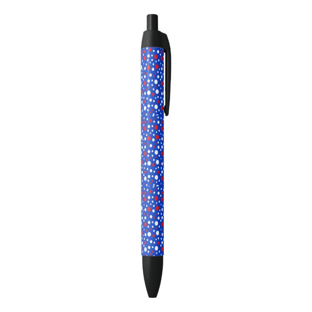 Bolígrafos de Tinta Azul con Diseño de Bolas Rojas (Parte inferior (Vertical))