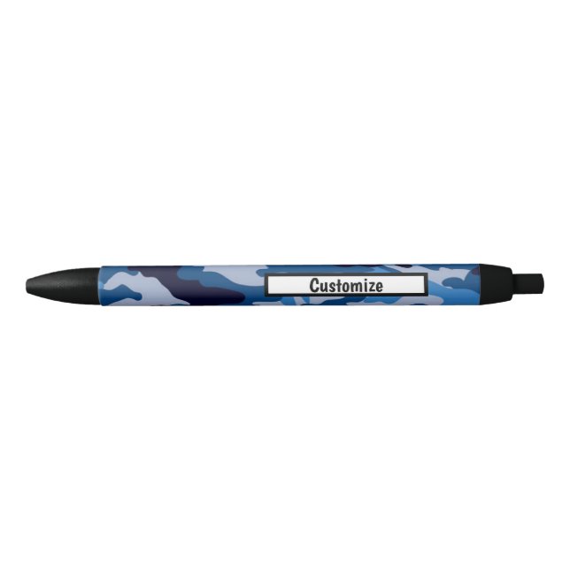 Bolígrafos Personalizados - Camuflaje Azul (Anverso)