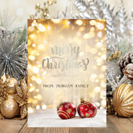 Bolitas rojas elegantes de Navidad con Bokeh