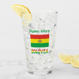 Bolivia Bandera Boliviana Personalizada Texto Verd