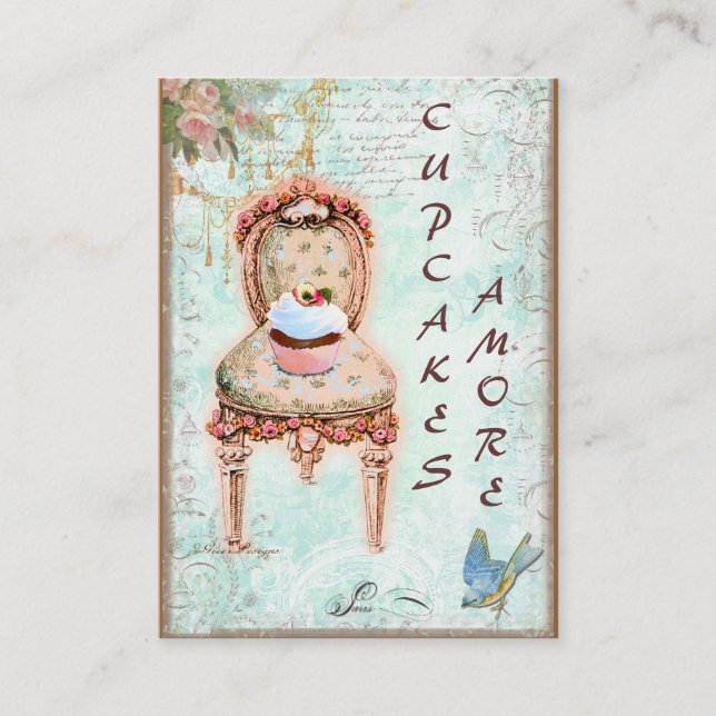 Bollería rosa y tarjetas de Rosa para empresas (Anverso)