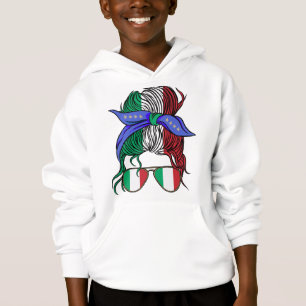 Bollo desordenado de Italia con bandera italiana