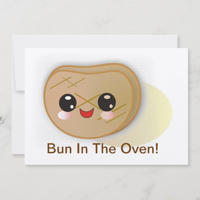 ¡Bollo en el horno! Invitación de Baby Shower (Anverso)