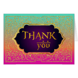 Bollywood Arabian Nights Thank You Note Card