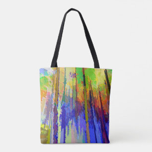 Bolsa abstracta colorida con impresión en todo el