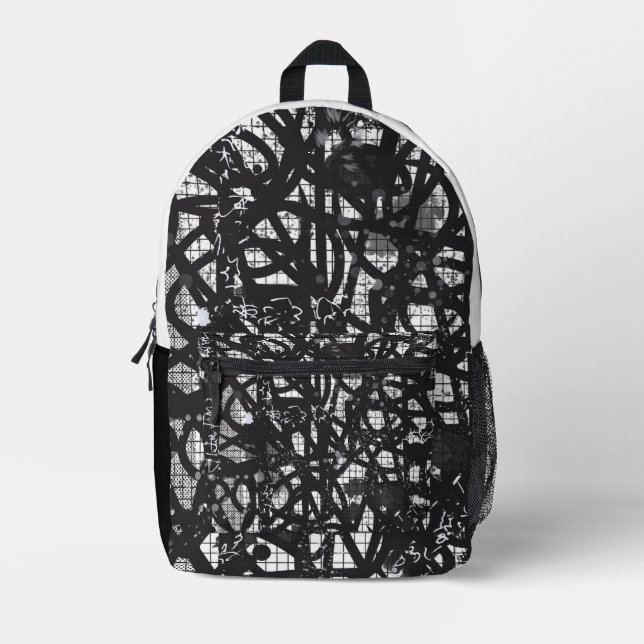Bolsa abstracta en blanco y negro (Anverso)