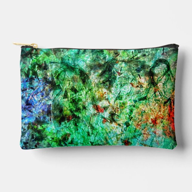 Bolsa abstracta verde tranquila Cortar Coser,Abstr (Anverso)