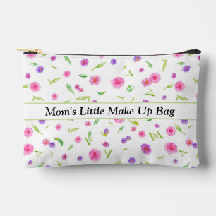 Bolsa accesoria de acuarela floral personalizada