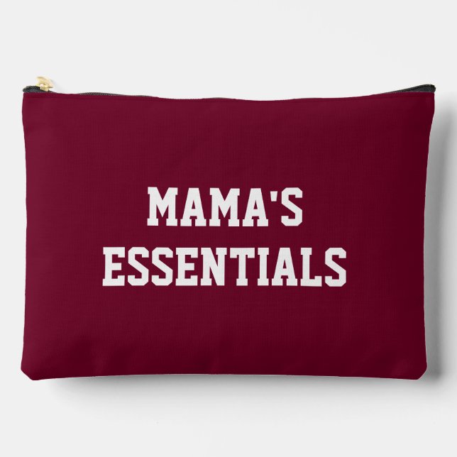 Bolsa accesoria de burdeos de la mamá roja esencia (Anverso)