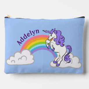 Bolsa accesoria de diseño de unicornio y arcoiris