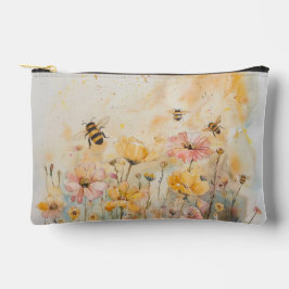 Bolsa accesoria de flores y abejas