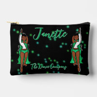 Bolsa accesoria de la chispa verde de bailarina/ma