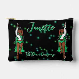 Bolsa accesoria de la chispa verde de bailarina/ma