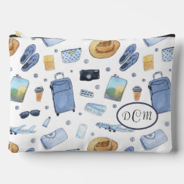 Bolsa accesoria de patrón de tema de viaje