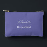 Bolsa accesoria elegante de la dama de honor Laven<br><div class="desc">Elegante bolsa accesoria de lavadora de novias, por favor, personalice el nombre de la dama de honor, utilizando la plantilla de personalización en línea antes de realizar el pedido. La plantilla de personalización también se puede utilizar fácilmente para personalizar el diseño de otros roles de invitados bodas, como la doncella...</div>