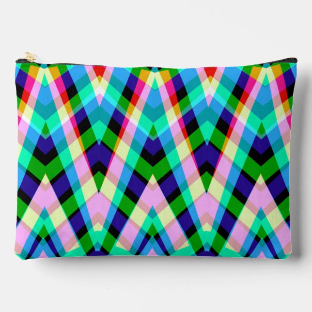 Bolsa accesoria, elegante estampado de zigzag (Anverso)