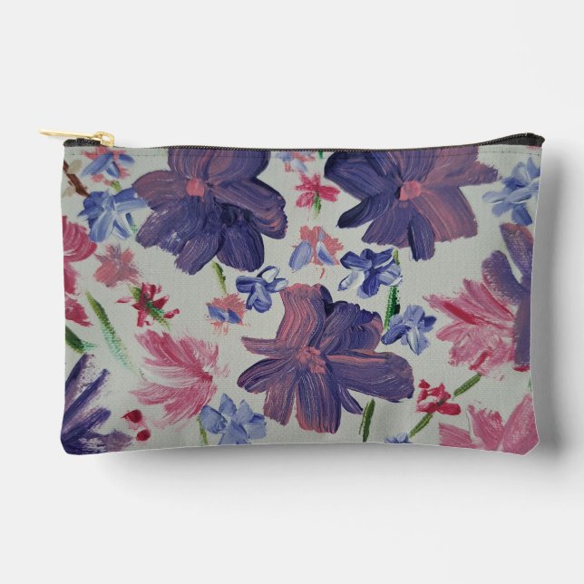 Bolsa accesoria floral de la luna azul (Anverso)