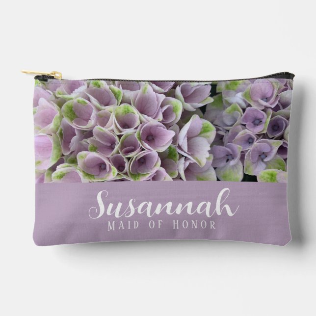 Bolsa accesoria floral Mauve & Green Hydrangea (Anverso)