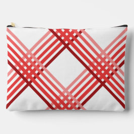 Bolsa accesoria - franjas rojas cruzadas diagonalm