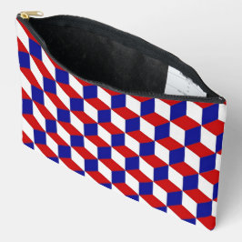 Bolsa accesoria - Ilusión roja, blanca, azul en bl