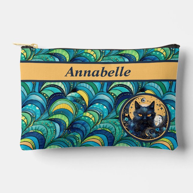 Bolsa accesoria para impresión de gatos negros y l (Anverso)