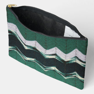 Bolsa accesoria - Patrón de rizo verde