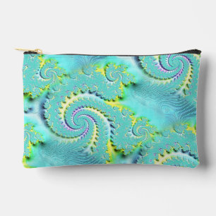 Bolsa accesoria pequeña Aqua y Yellow Swirl