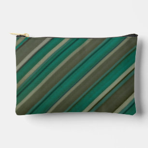 Bolsa accesoria pequeña con bandas marrón y Verde