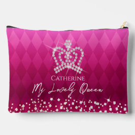 Bolsa accesoria roja de la corona brillante