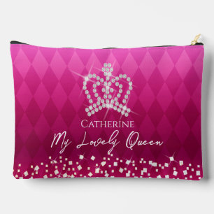 Bolsa accesoria roja de la corona brillante