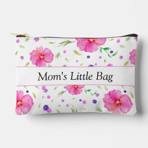 Bolsa acuática rosa con flores silvestres personal