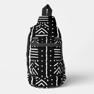 Bolsa africana de barro negro sling - Crossbody