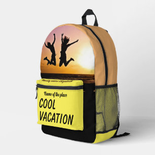 Bolsa amarilla y naranja personalizada, vacaciones