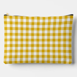 Bolsa Amarillo Mostaza Cuadros Gingham Color Retro