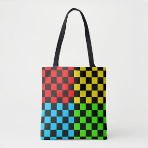 Bolsa Art Tote de ajedrez de tablero de ajedrez