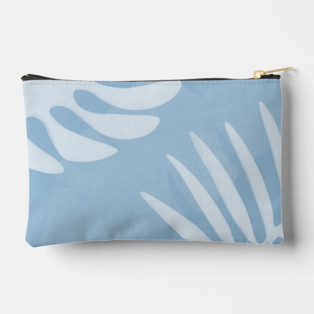 Bolsa azul cielo de hojas de palmera (Reverso )