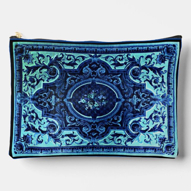 Bolsa azul de alfombras persas (Anverso)