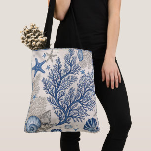Bolsa azul de coral para la tota - Océano costero