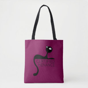 Bolsa azul de mano Tiny Agent of Chaos Black Cat
