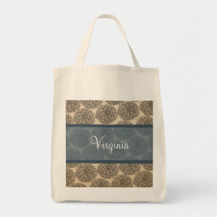 Bolsa azul de zinnia tote