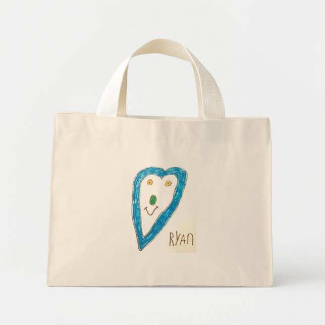 Bolsa azul del corazón (Frente)