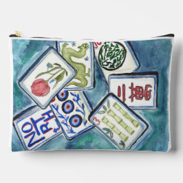 bolsa azul Mahjong Tile
